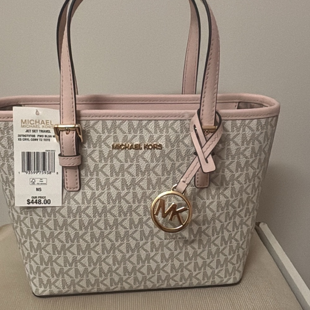 Michael Kors NWT Pink and Cream Tote Bag
